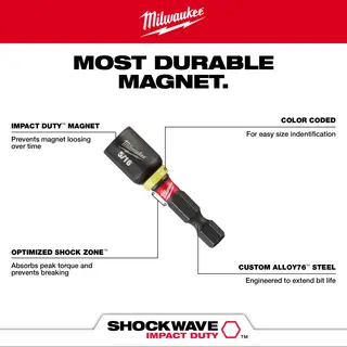 SHOCKWAVE Impact Duty™ 5/16” x 1-7/8” Magnetic Nut Driver