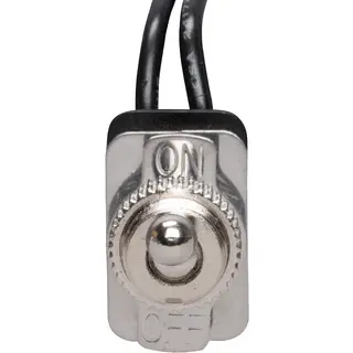 10 A 125 VAC Toggle Bat Handle Switch, On/Off, SPST, Wire Leads