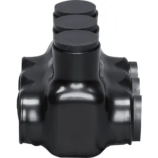 Polaris 3-Port Black Multi-Tap Pre-Insulated Connector, 6 AWG to