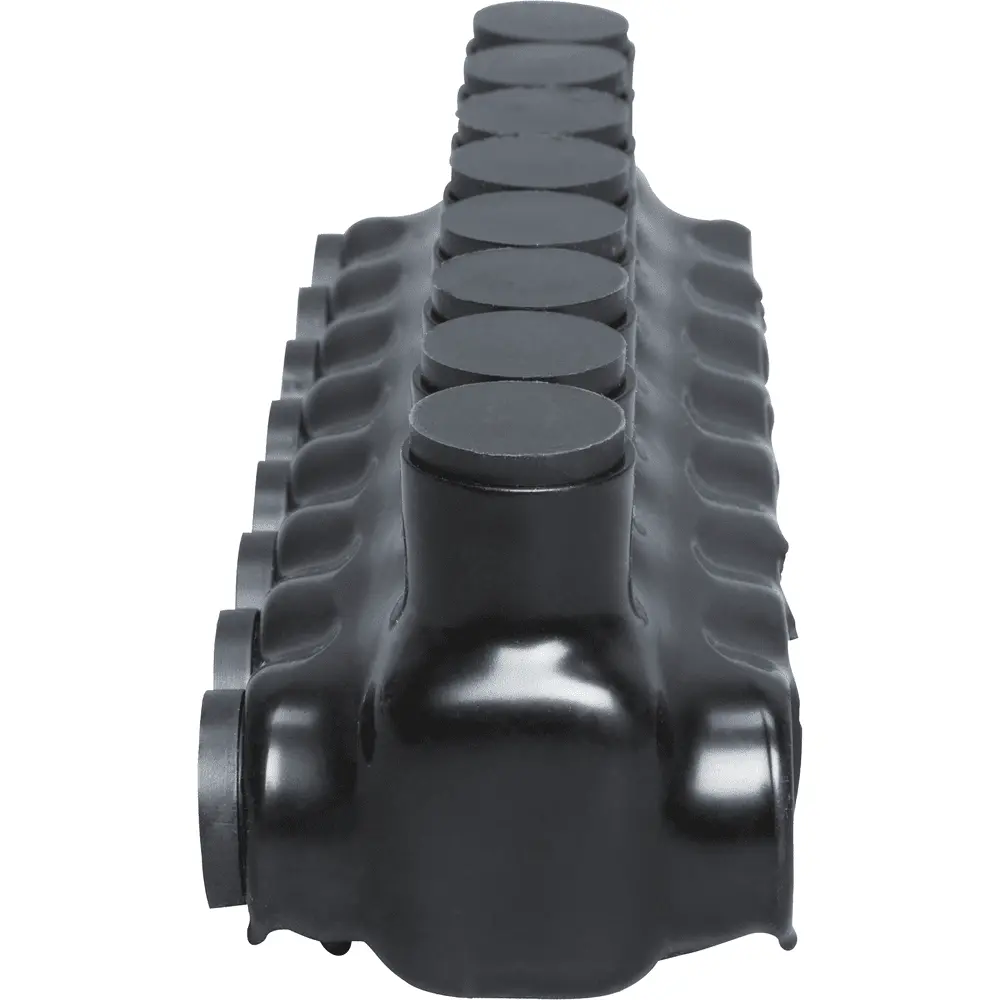 Polaris 8-Port Black Multi-Tap Pre-Insulated Connector, 6 AWG to