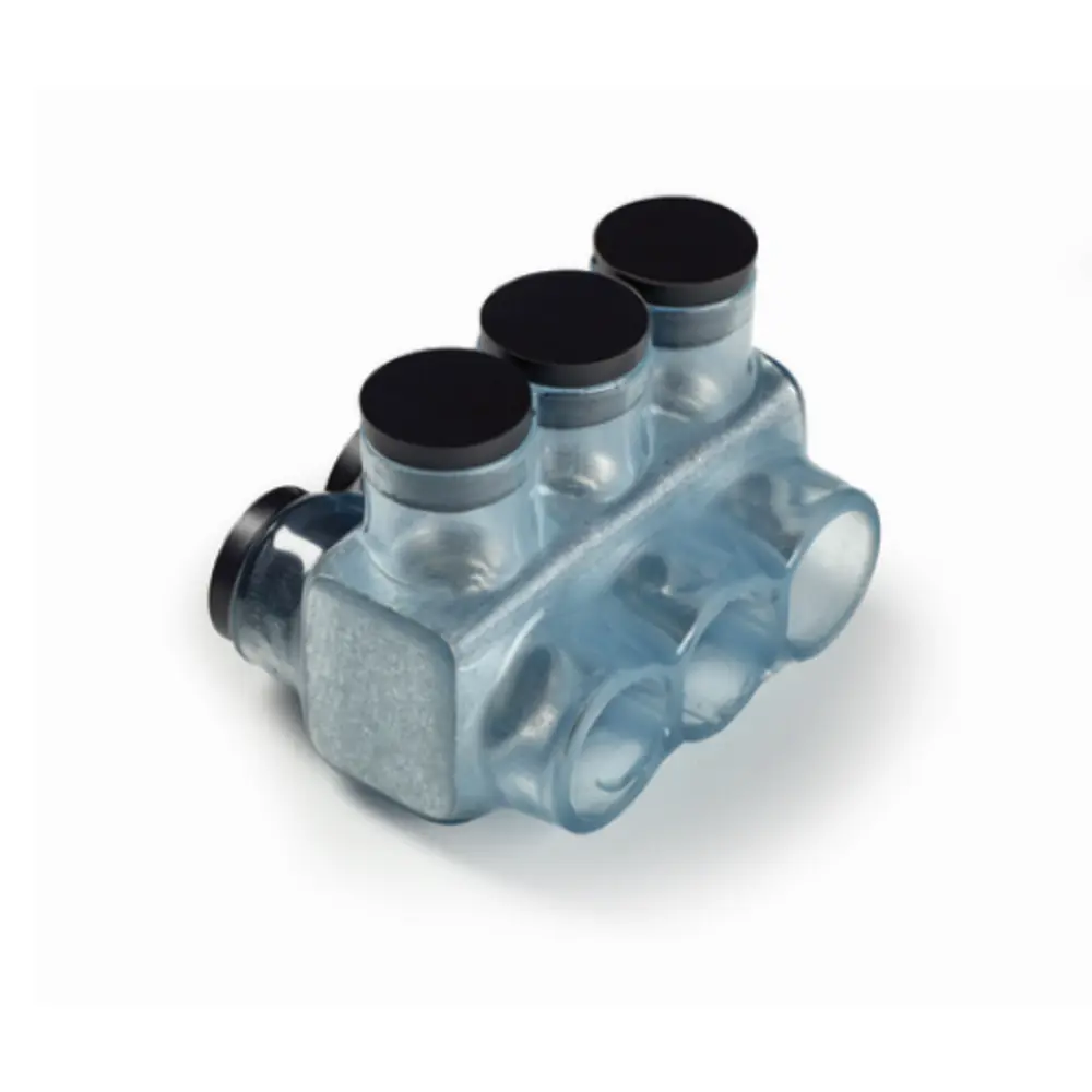 Polaris 3-Port Clear Multi-Tap Pre-Insulated Connector, 4AWG to