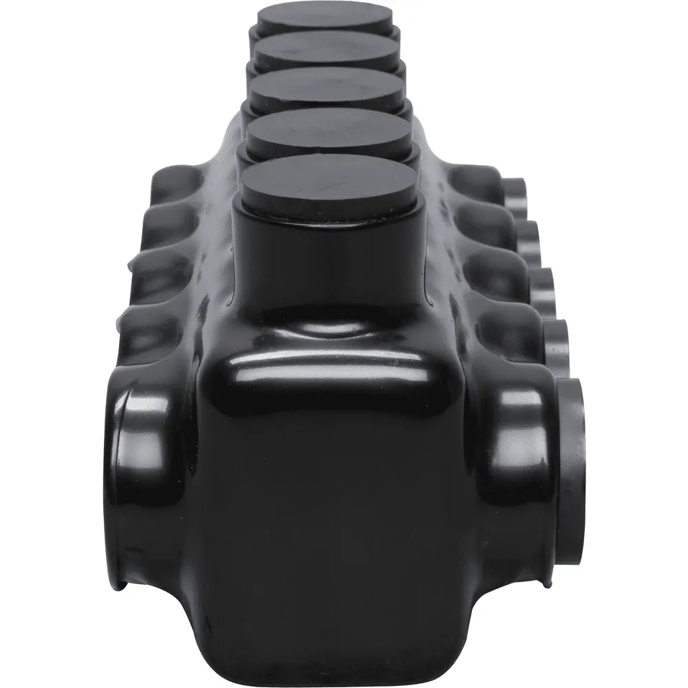 Polaris 5-Port Black Multi-Tap Pre-Insulated Connector, 6 AWG to