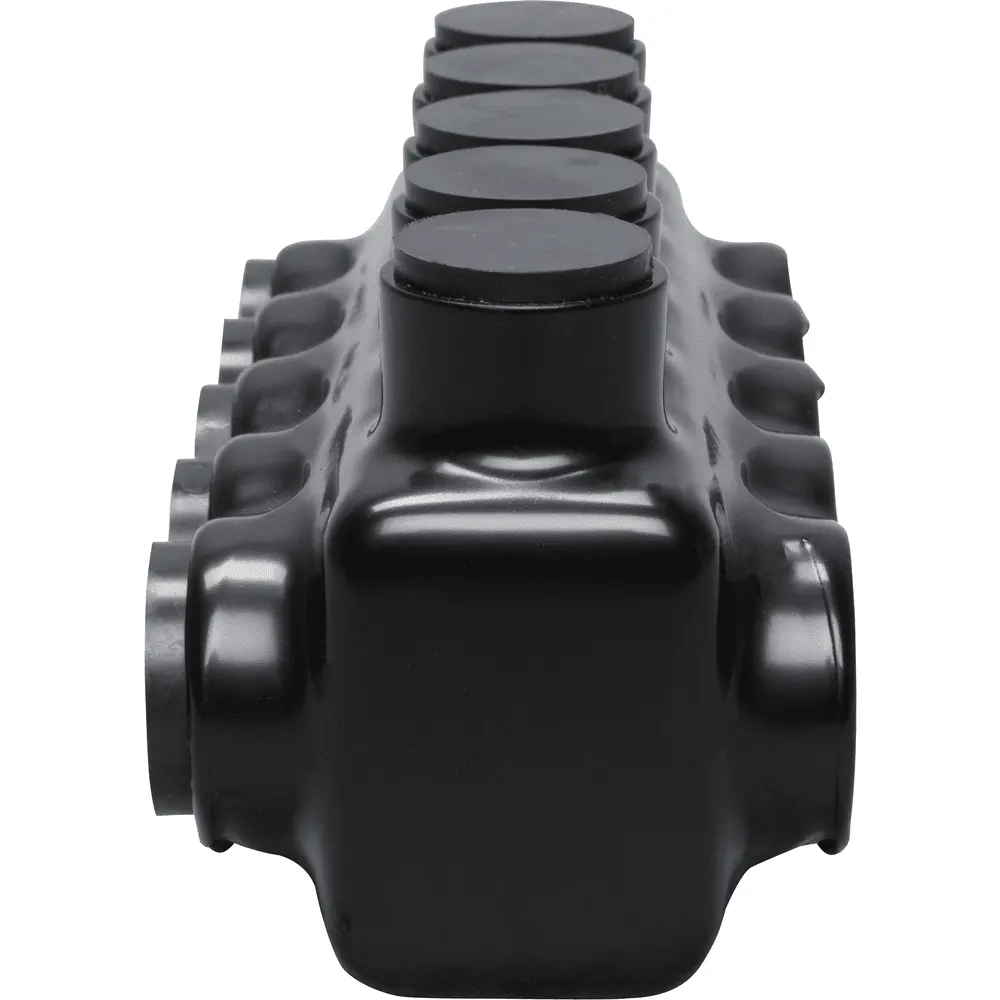 Polaris 5-Port Black Multi-Tap Pre-Insulated Connector, 6 AWG to
