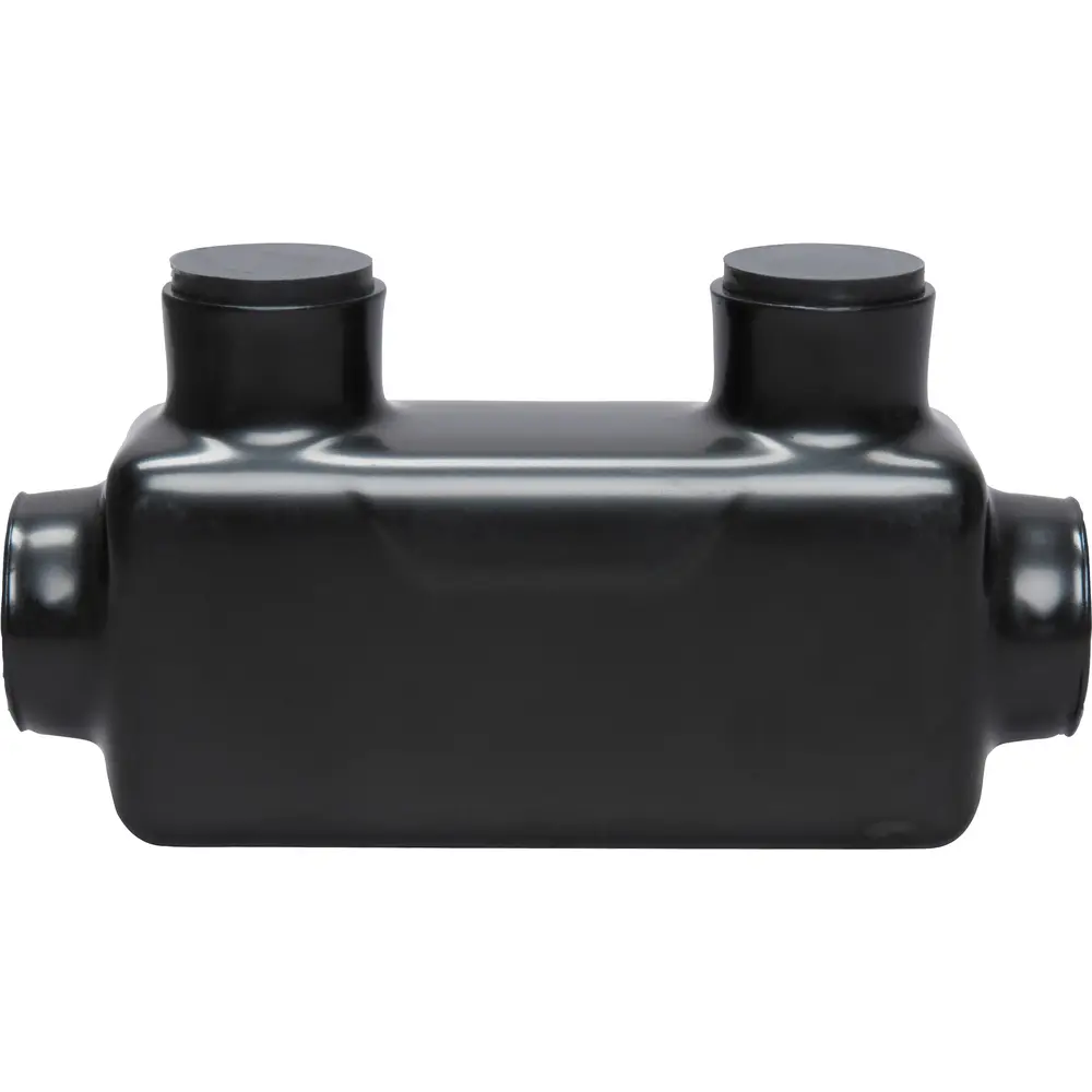 Polaris 2-Port Black Multi-Tap Pre-Insulated Connector, 6 AWG to