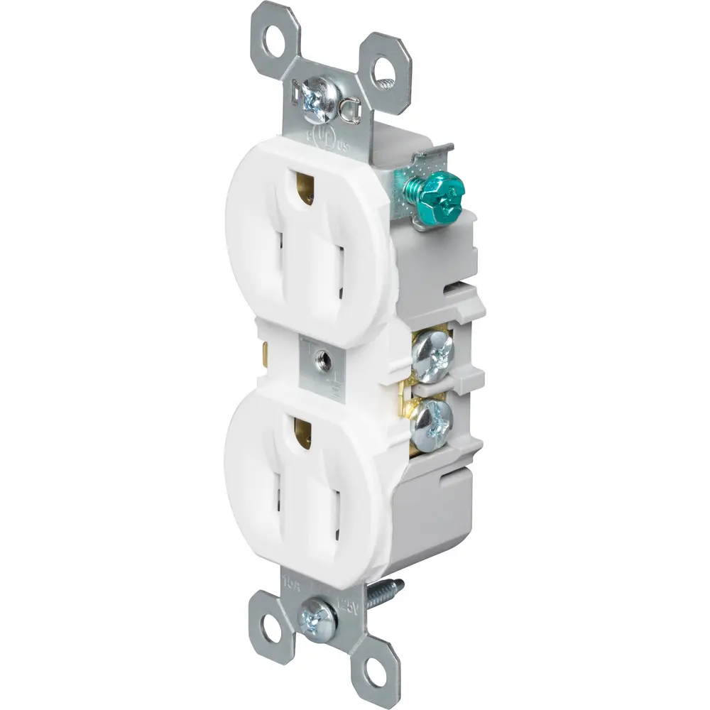 Legrand Pass & Seymour 2097W TradeMaster 20 Amp 125V GFCI Duplex Receptacle – White, Self-Testing With SafeLock