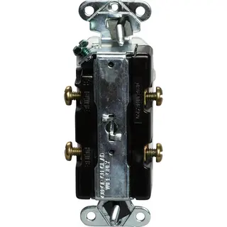 15 A 120/277 VAC Double Combination Switch w/ Ground, Single-Pole