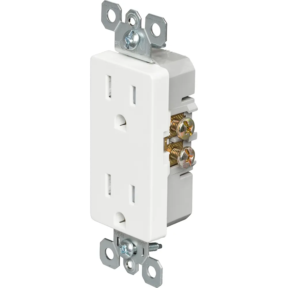 15A 125 V Radiant® Tamper-Resistant Duplex Outlet, White