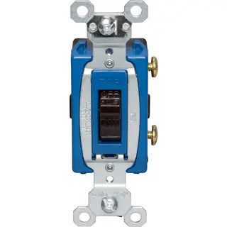 15A 120/277V Commercial Spec-Grade Toggle Switch, Single-Pole, Brown