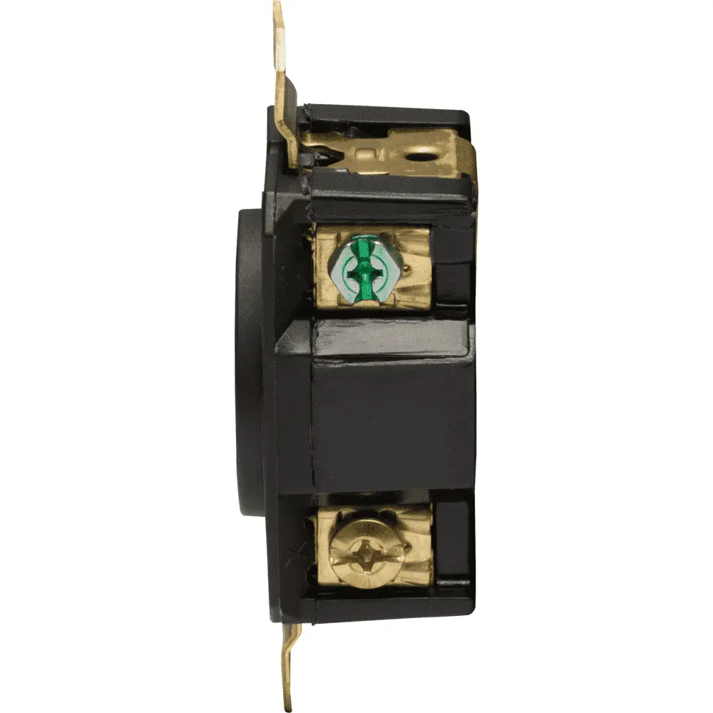 20 A 250 VAC Turnlok® Single Receptacle, L15-20R, Black