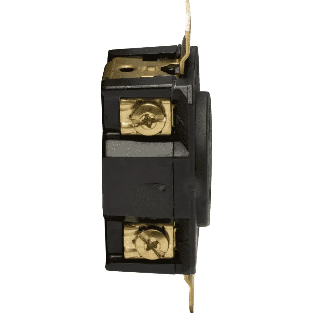 20 A 250 VAC Turnlok® Single Receptacle, L15-20R, Black