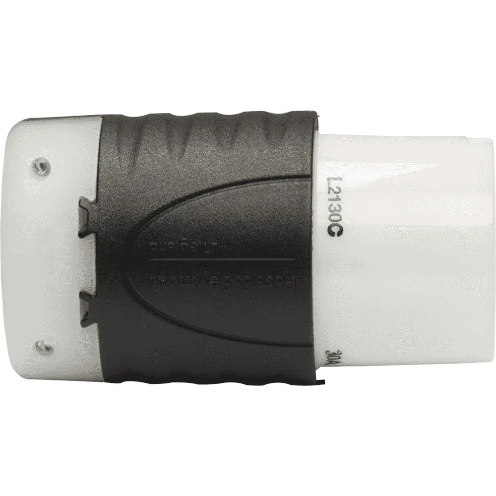 30 A 120/208 VAC Turnlok® Locking Connector, L21-30C, Black/White