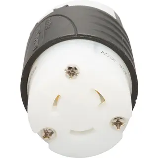 20 A 250 VAC Turnlok® Locking Connector, L6-20C, Black/White