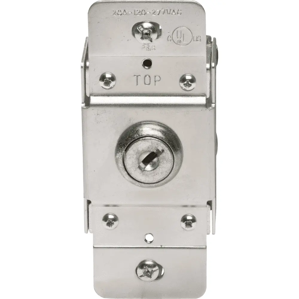 20 A 120/277 VAC Extra Heavy Duty Key Lock Switch, Single-Pole