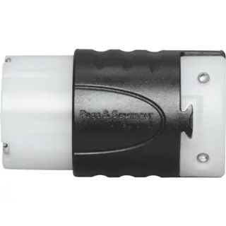 15 A 125 VAC Turnlok® Locking Connector, L5-15C, Black/White