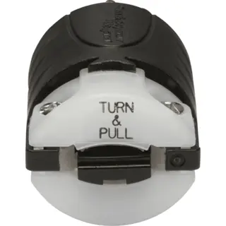 15 A 277 VAC Turnlok® Locking Plug, L7-15P, Black/White