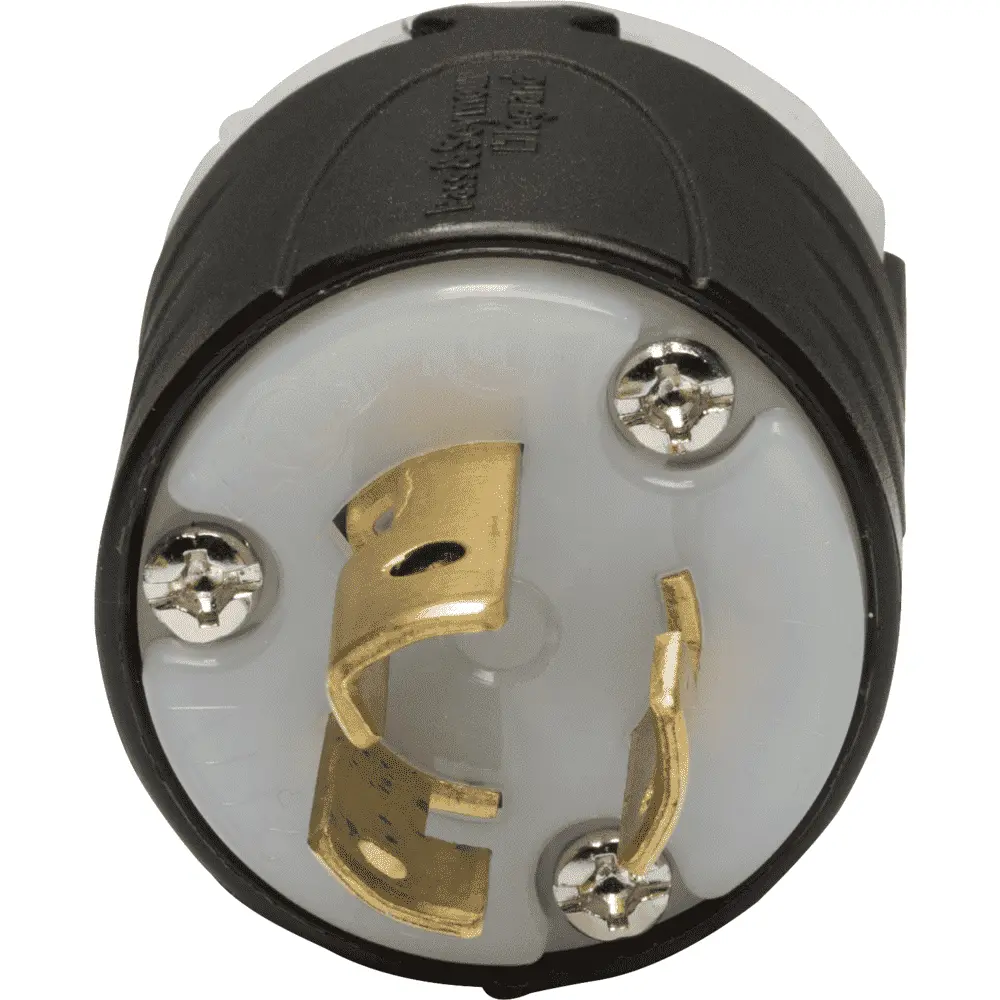 15 A 277 VAC Turnlok® Locking Plug, L7-15P, Black/White