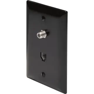 Commercial Electric 1 Gang 1-Line Wall Jack Wall Plate, White (3-Pack) B216W003 - View #12