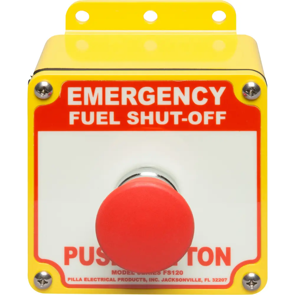 40 mm Emergency Fuel Shut-Off Push-Button, Momentary, Red
