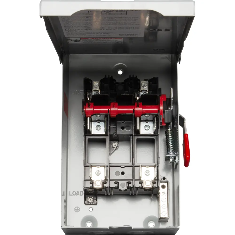 60A 240V 2-Pole Safety Switch, Fused w/ Neutral NEMA 1 General Duty