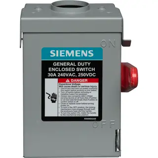 30A 240V 3-Pole Safety Switch, Non-Fused NEMA 3R General Duty w