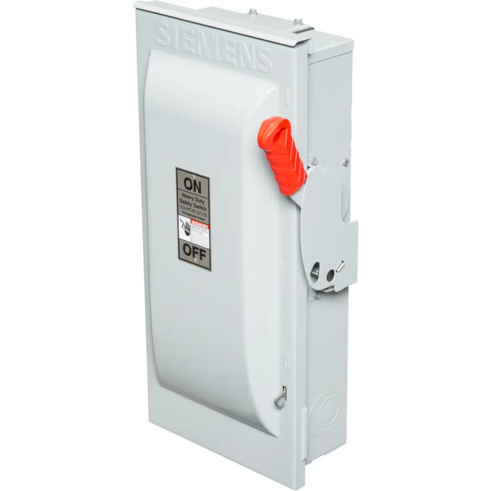 100A 600V 3-Pole Safety Switch, Fused w/ Neutral NEMA 3R Heavy-Duty