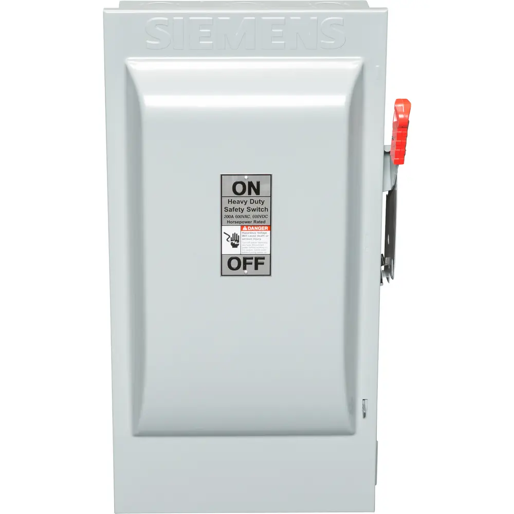 200 A 600 VAC 3-Pole Safety Switch, Non-Fused NEMA 1 Heavy Duty
