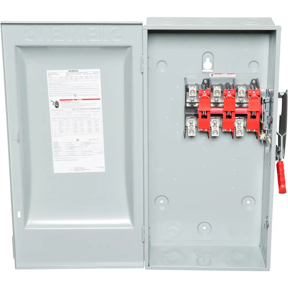 200 A 600 VAC 3-Pole Safety Switch, Non-Fused NEMA 1 Heavy Duty