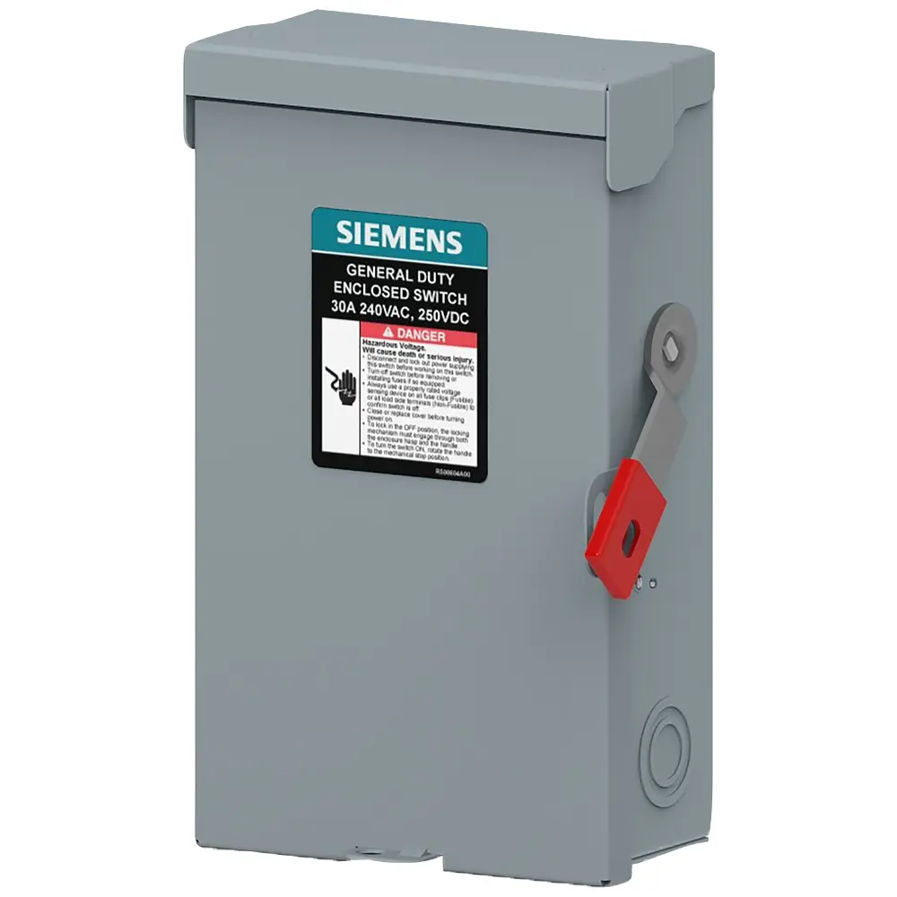 thumbnail image 2 of SIEMENS 2P 30A 240V Safety Switch - Non-Fusible Outdoor Rated 2 of 5