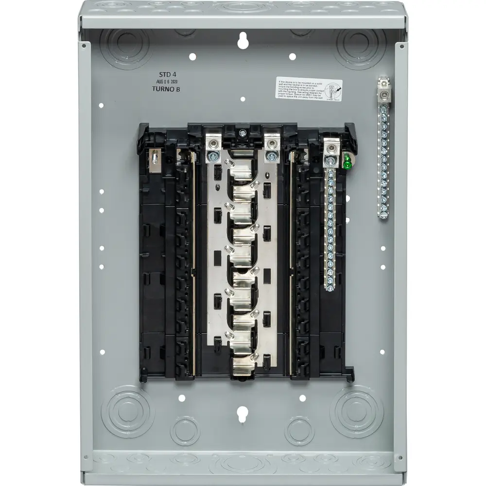 Load Center, Main Breaker, 125A, 120/240VAC, Single-Phase, NEMA 1