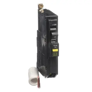 QO Mini Bolt-On Circuit Breaker, 15A, 120 VAC, Single-Pole