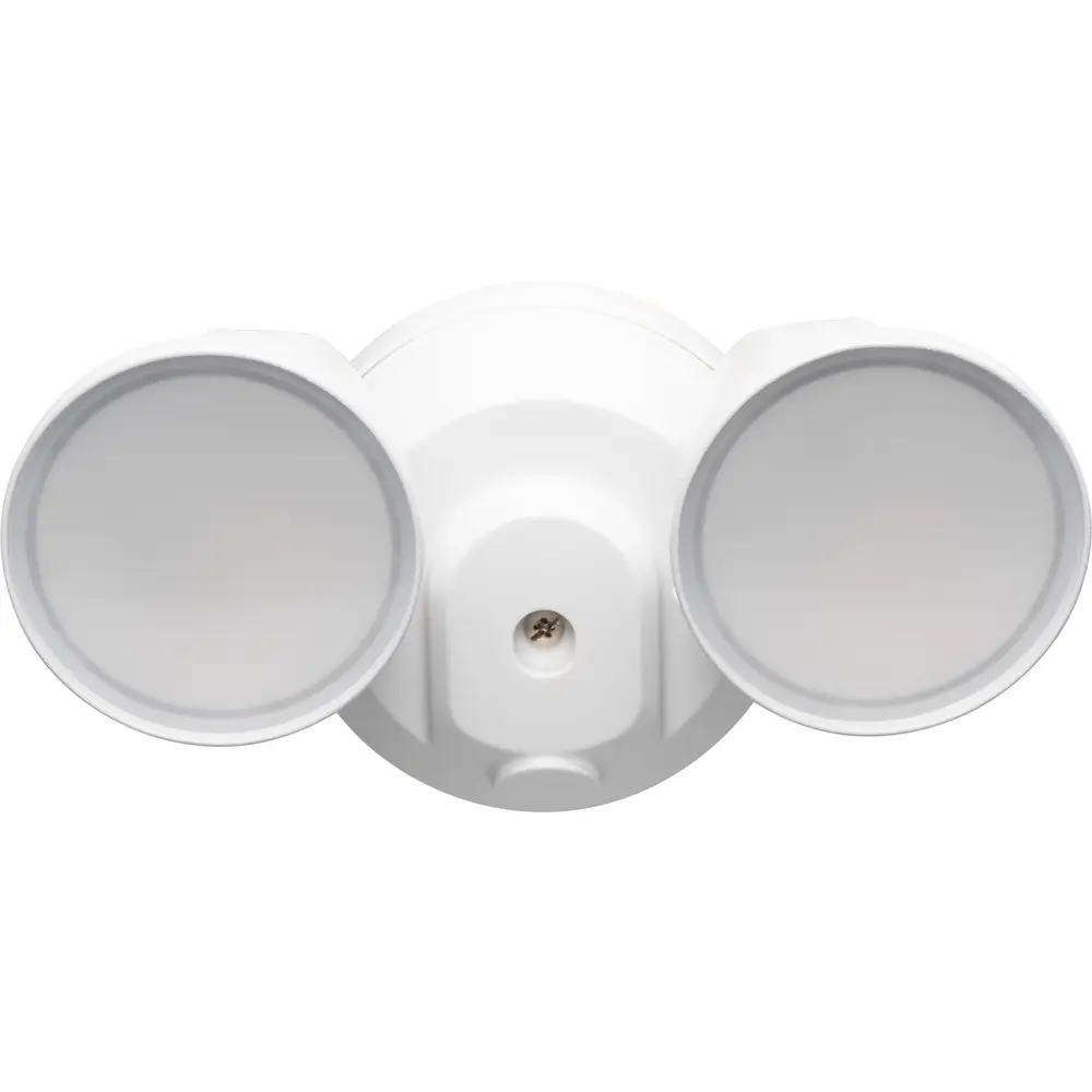 120-277 VAC LED 2 Head Security Light Only, White