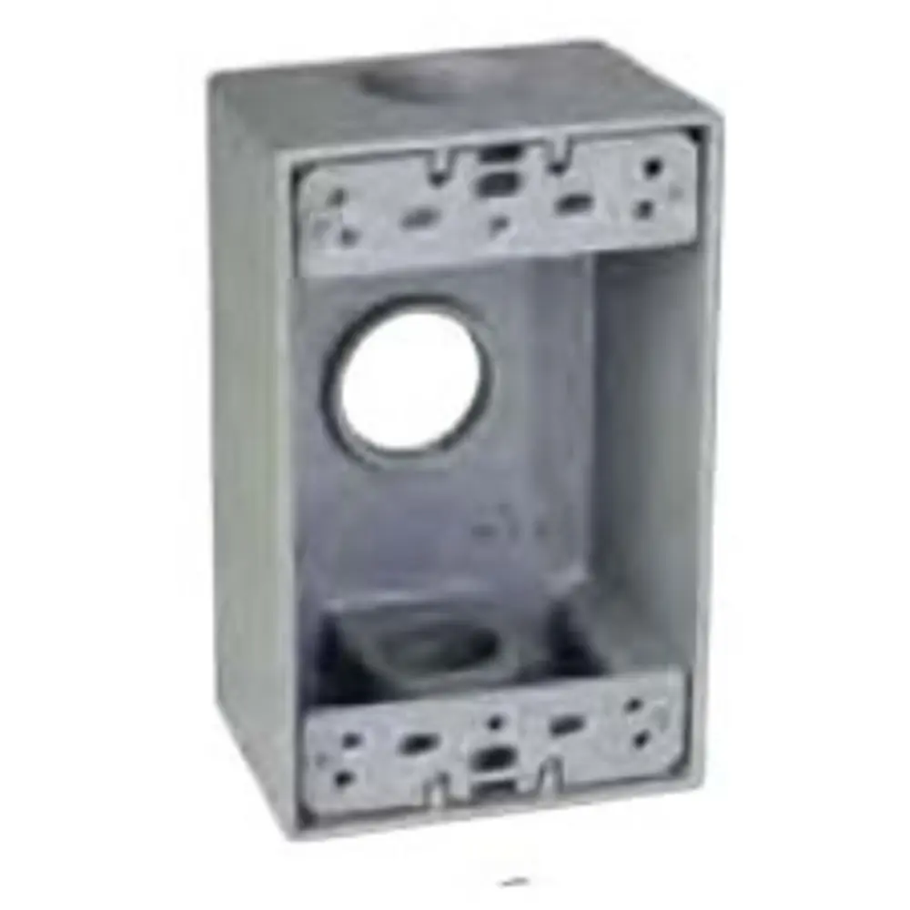 Single-Gang Weatherproof Box, (3) 3/4