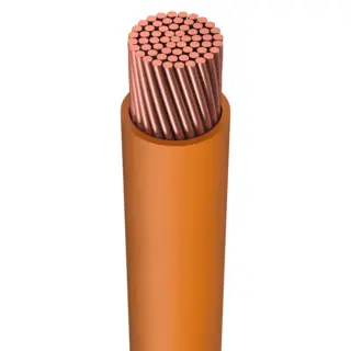 THHN-600-STR-ORN-CU, 600MCM, Stranded, THHN Wire, Copper, Orange, 1  Conductor, Cut Length