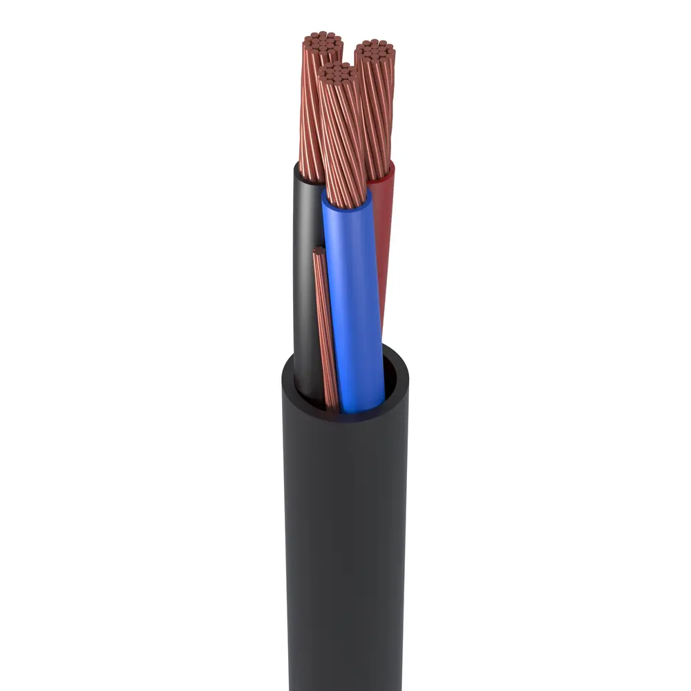 Tray Cable, 4AWG, Stranded, Copper, 3 Conductor, Cut Length