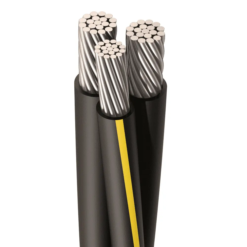 3/0-3/0-1/0, Stranded, Direct Burial Cable, Aluminum, 3 Conductor w/1/0 ...