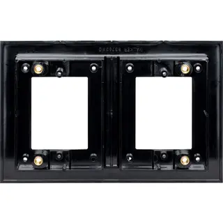 2-Gang Omnibox® Rectangular Carpet/Tile Flange, Black