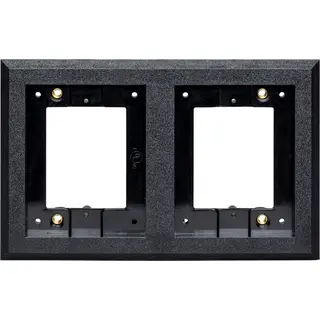 2-Gang Omnibox® Rectangular Carpet/Tile Flange, Black