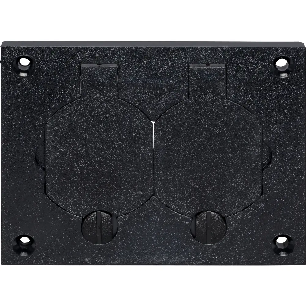 Omnibox® Rectangular Plastic Duplex Cover Plate, Black