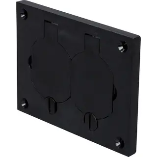 Omnibox® Rectangular Plastic Duplex Cover Plate, Black