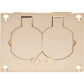 Omnibox® Rectangular Duplex Cover Plate, Brass